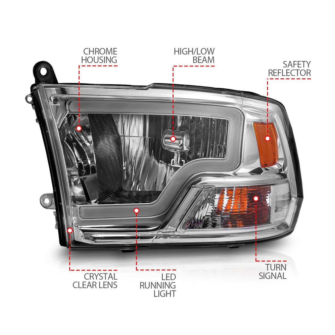 ANZO USA ANZO USA 111516 Headlight Assembly