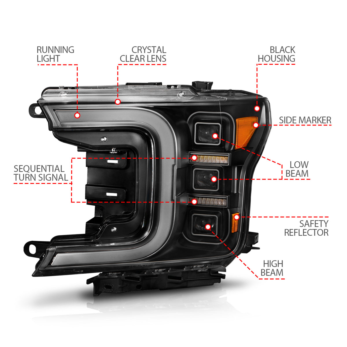 ANZO USA 111519 - LED Projector Headlight 4