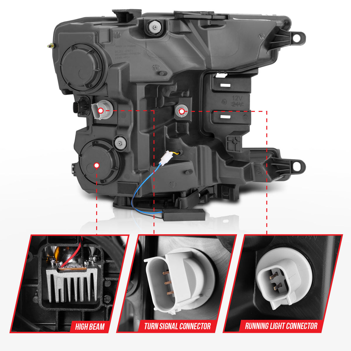 ANZO USA 111519 - LED Projector Headlight 5