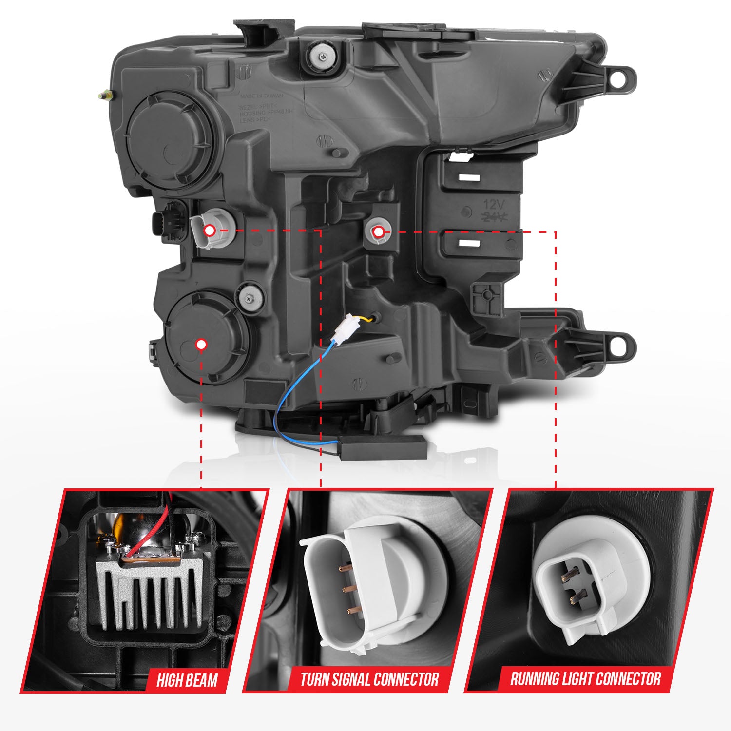 ANZO USA 111519 - LED Projector Headlight 5