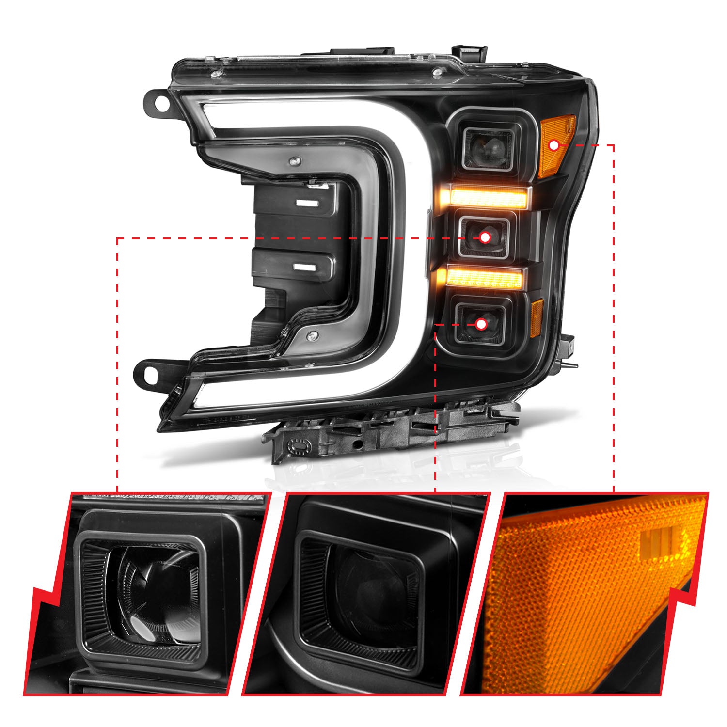 ANZO USA 111520 - LED Projector Headlight 3