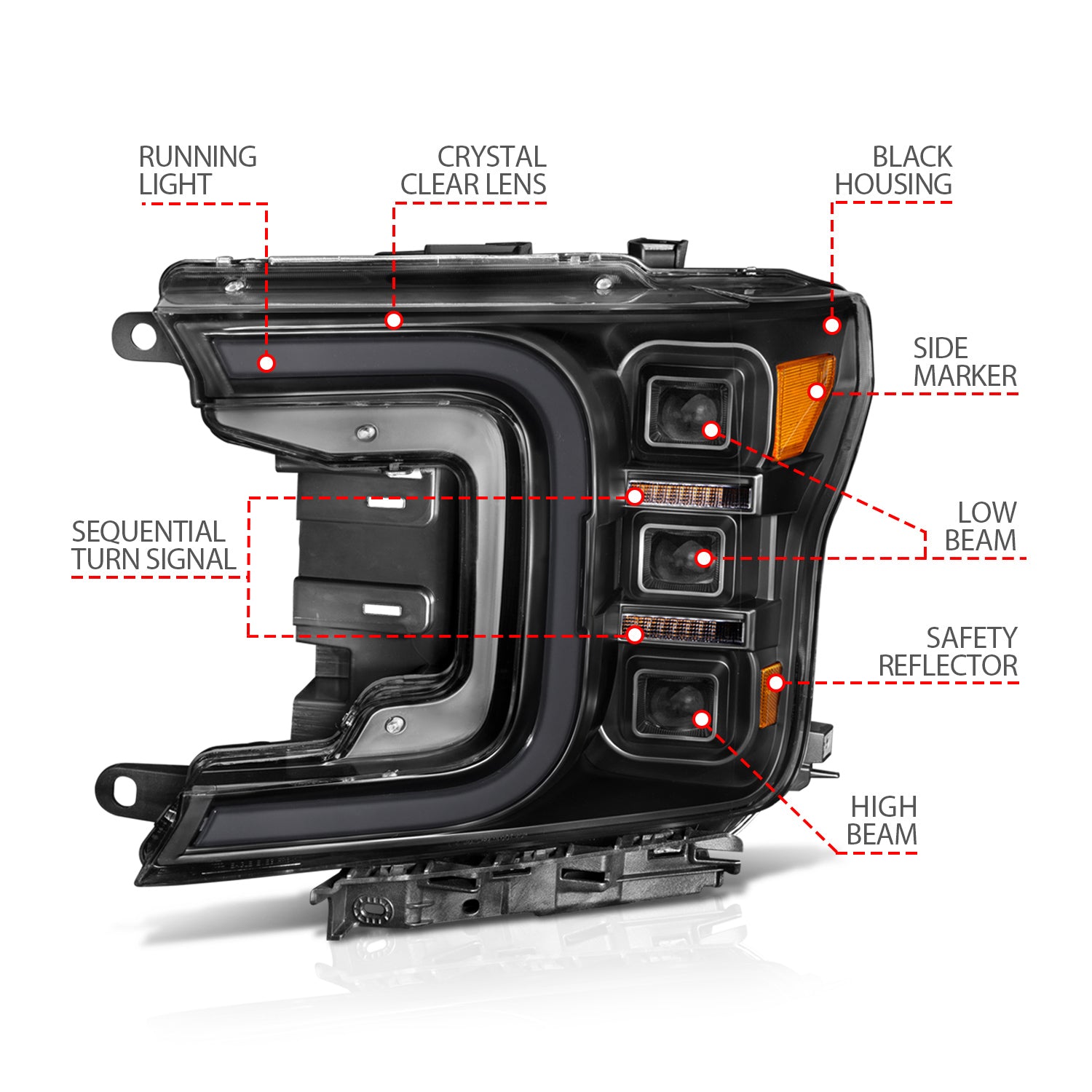 ANZO USA 111520 - LED Projector Headlight 4