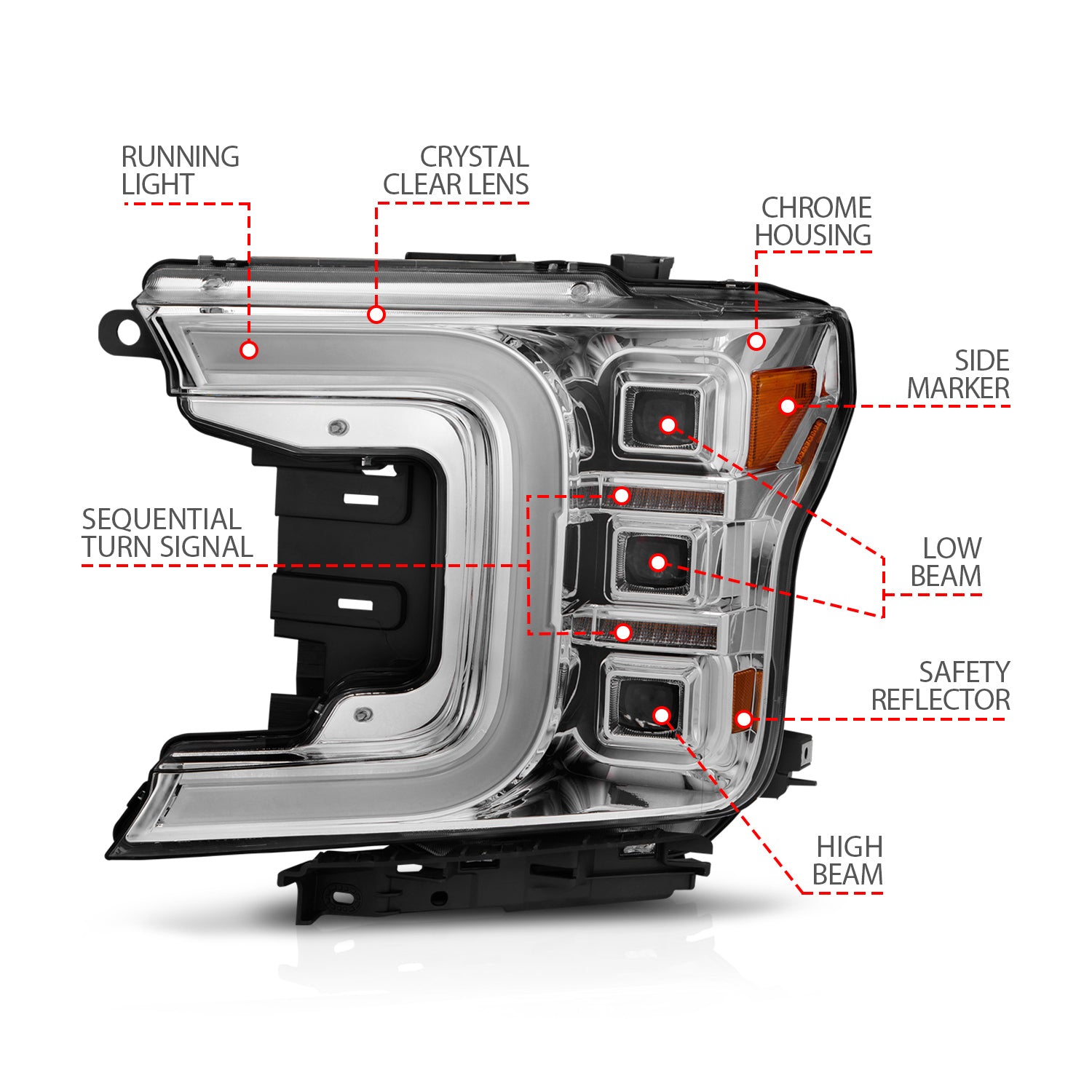 ANZO USA 111521 - LED Projector Headlight 4