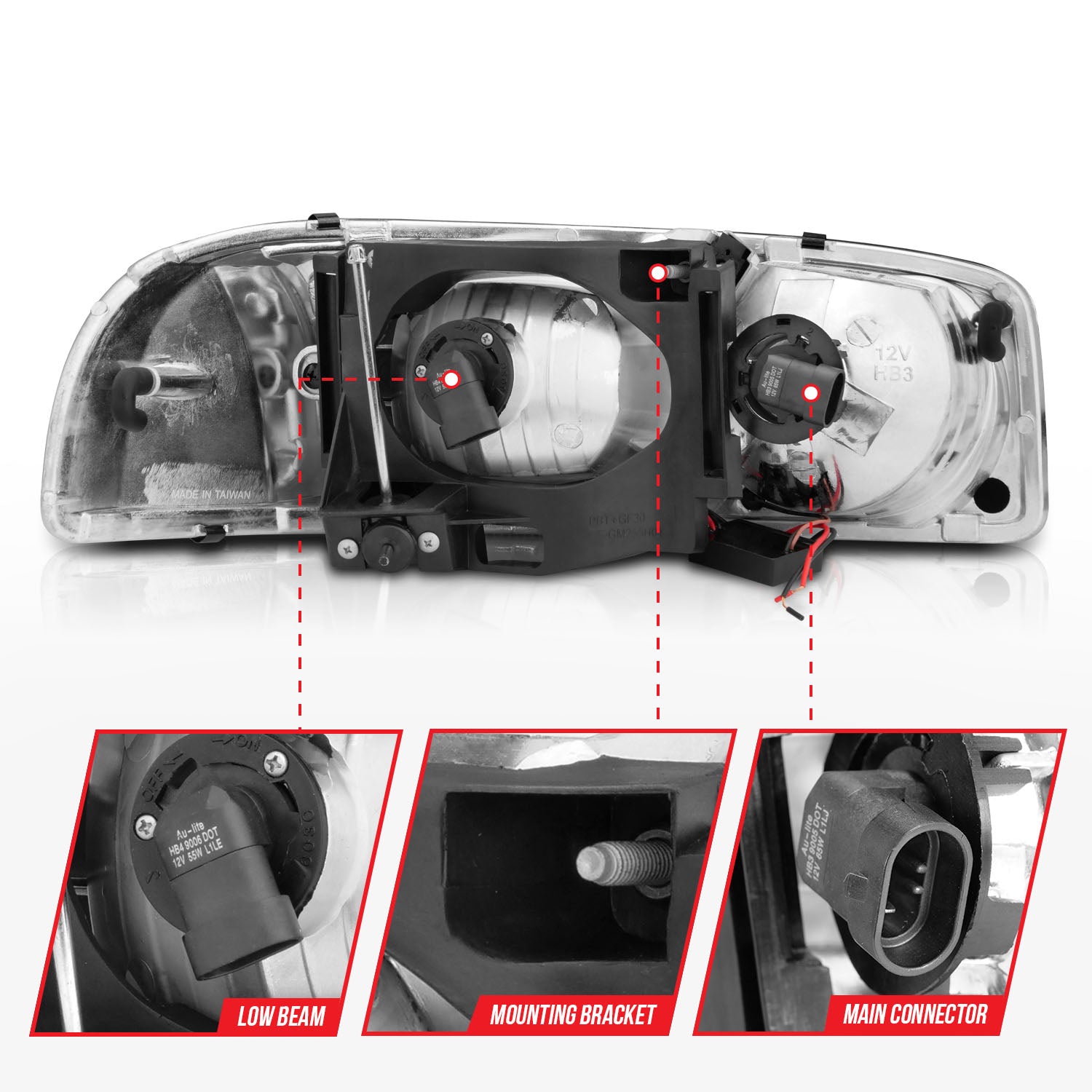 ANZO USA 111522 - Headlight Assembly