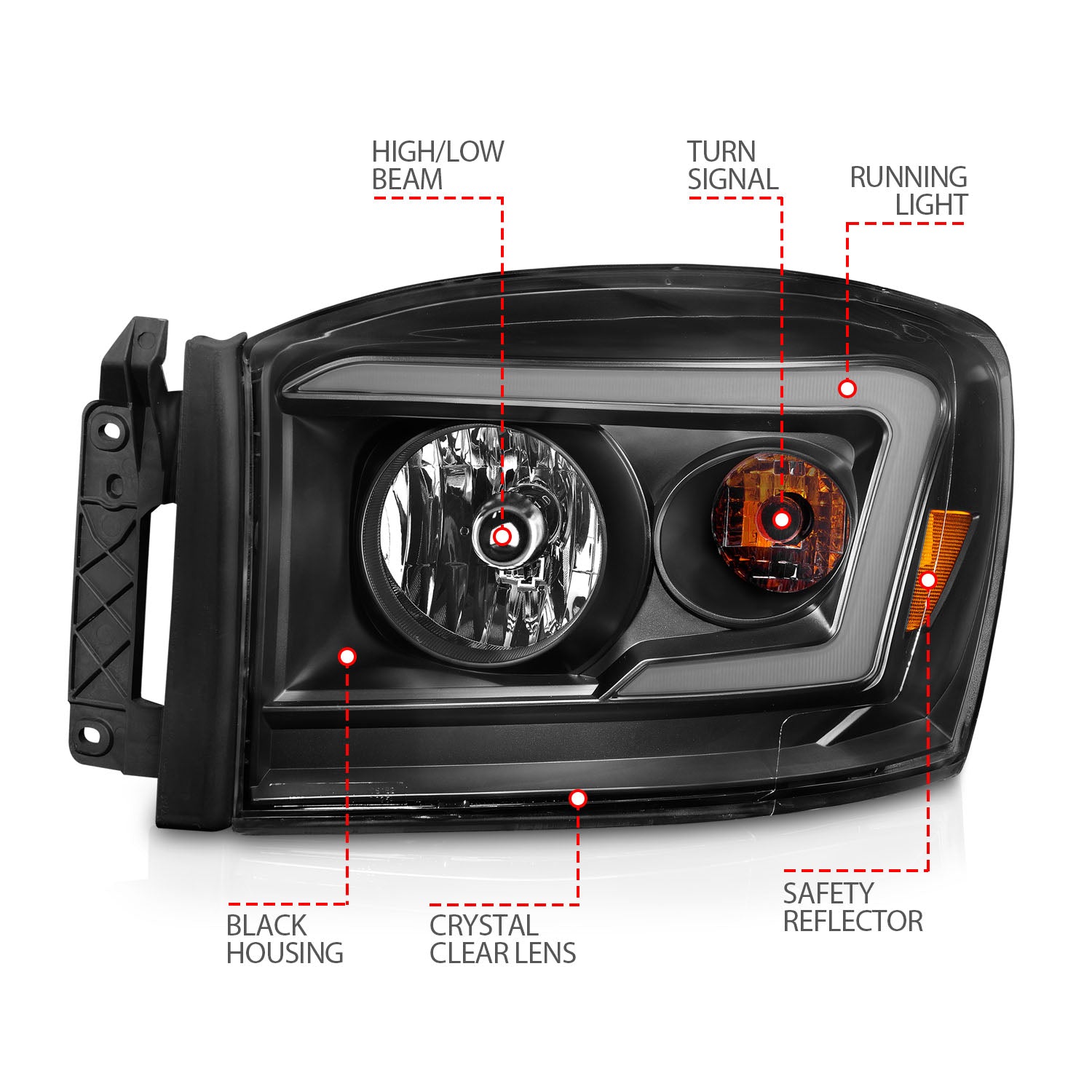 ANZO USA 111524 - Headlight Assembly