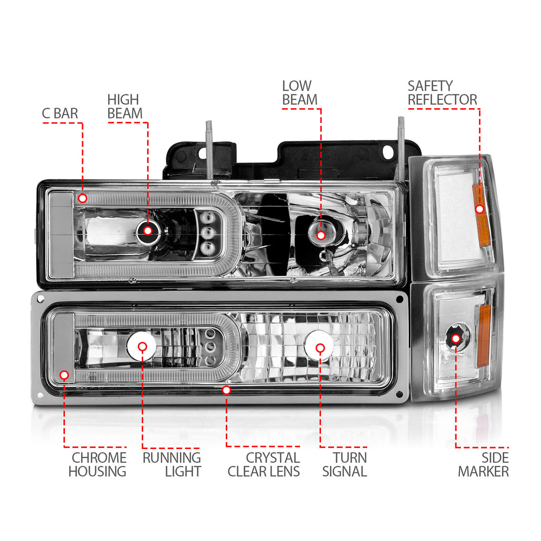 ANZO USA ANZO USA 111529 Headlight Assembly