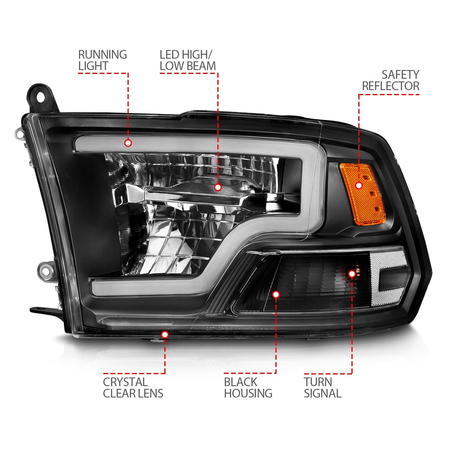 ANZO USA ANZO USA 111539 Headlight Assembly
