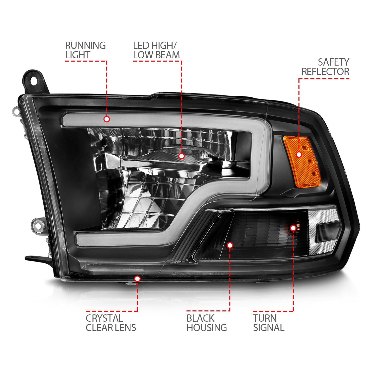ANZO USA 111539 - Headlight Assembly