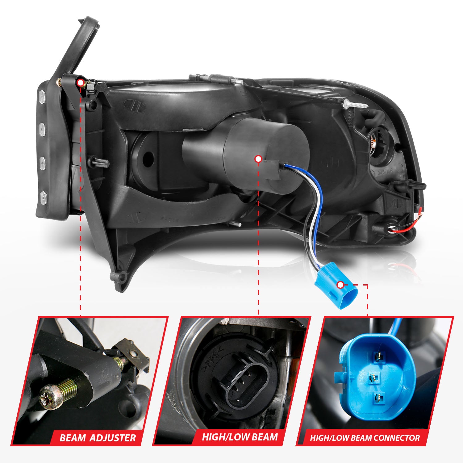 ANZO USA 111554 - Headlight Assembly