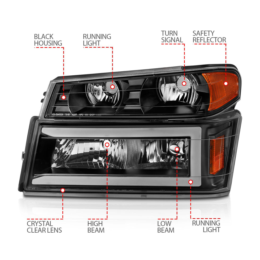 ANZO USA ANZO USA 111558 Headlight Assembly
