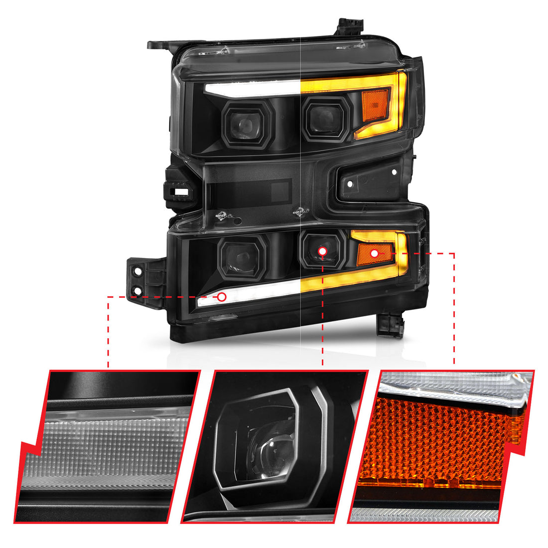 ANZO USA 111566-L - LED Projector Headlight 3