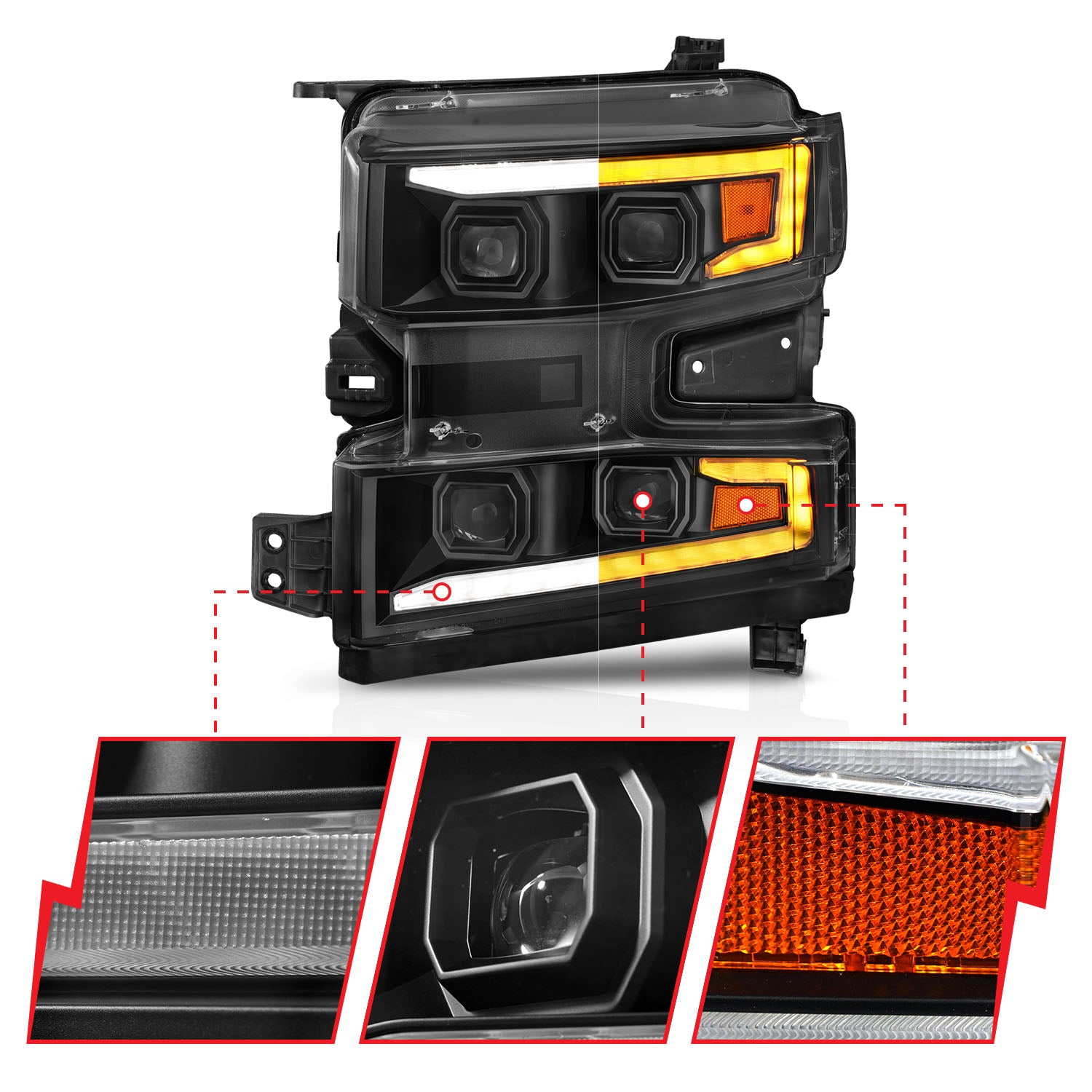 ANZO USA 111566-L - LED Projector Headlight 3