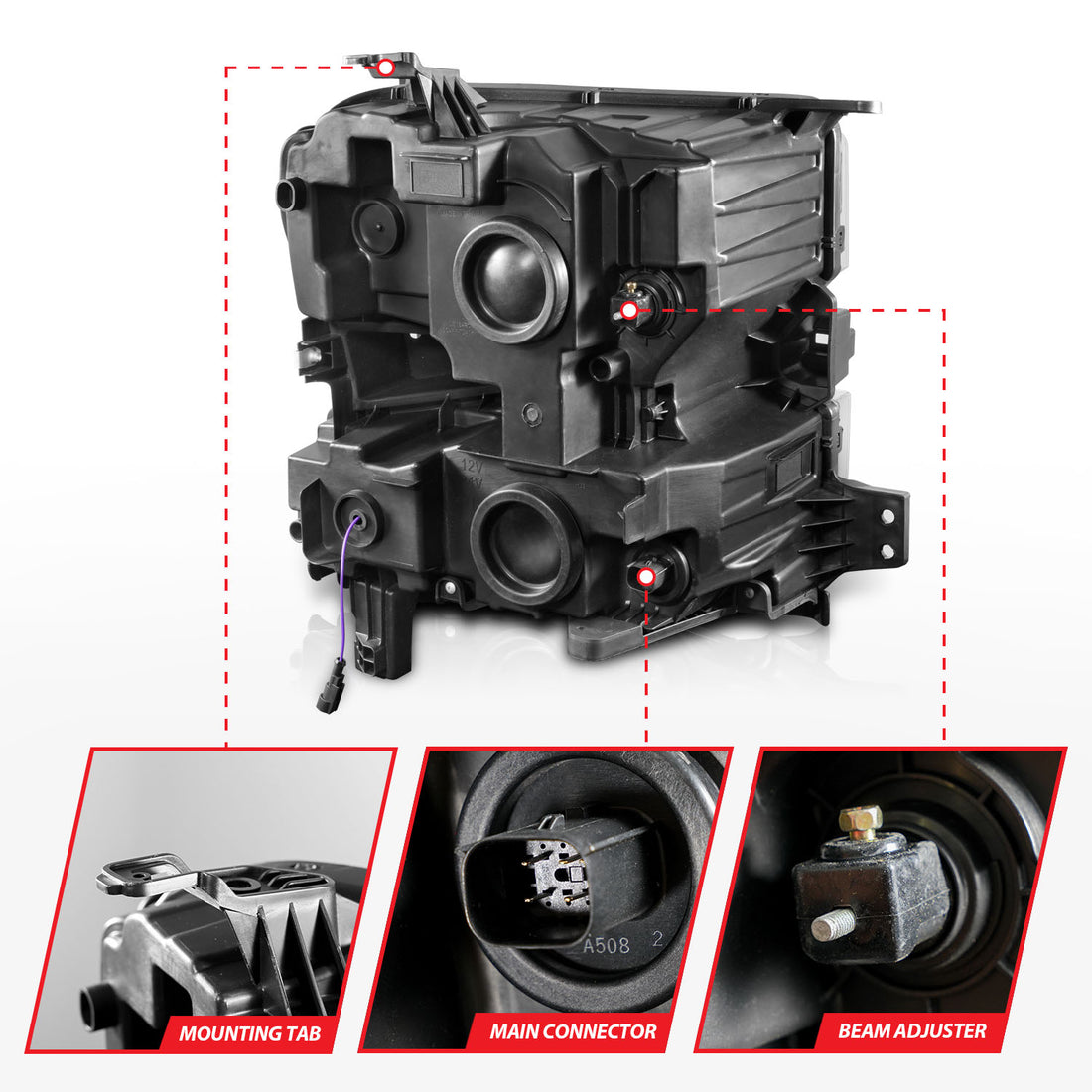 ANZO USA 111566-L - LED Projector Headlight 5
