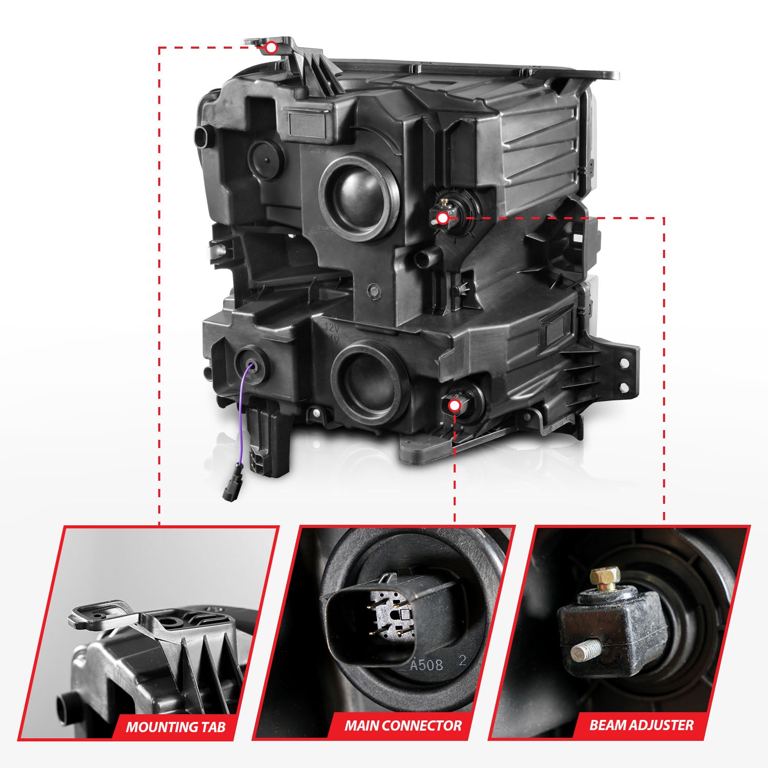 ANZO USA 111566-L - LED Projector Headlight 5