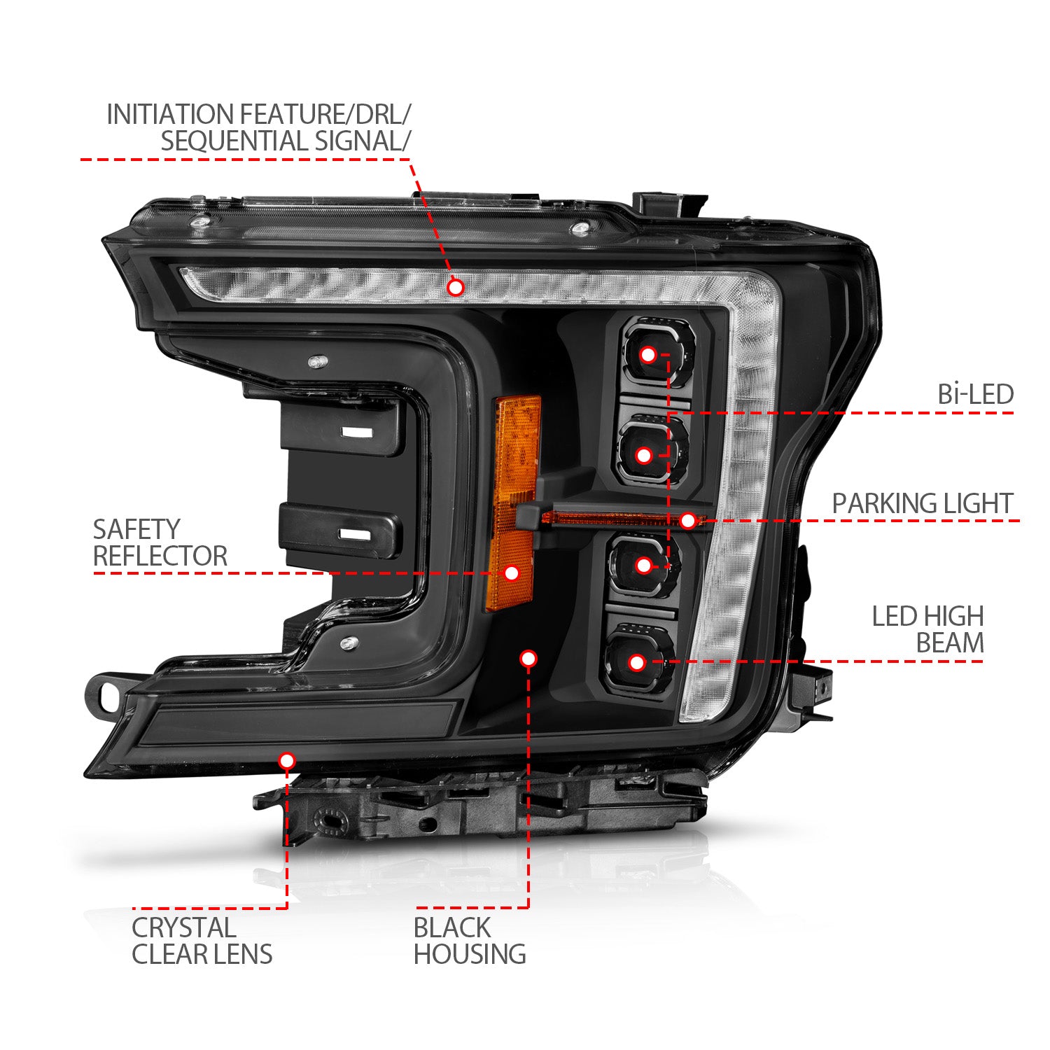 ANZO USA 111589X - Headlight Assembly