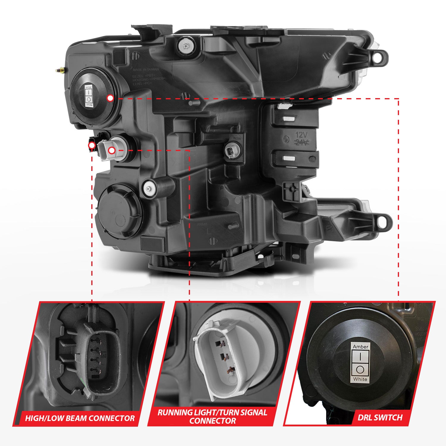 ANZO USA 111589X - Headlight Assembly