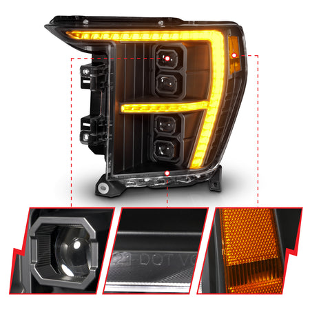 ANZO USA 111593X-L - Z-SERIES FULL LED PROJECTOR HEADLIGHTS DRIVER SIDE 5