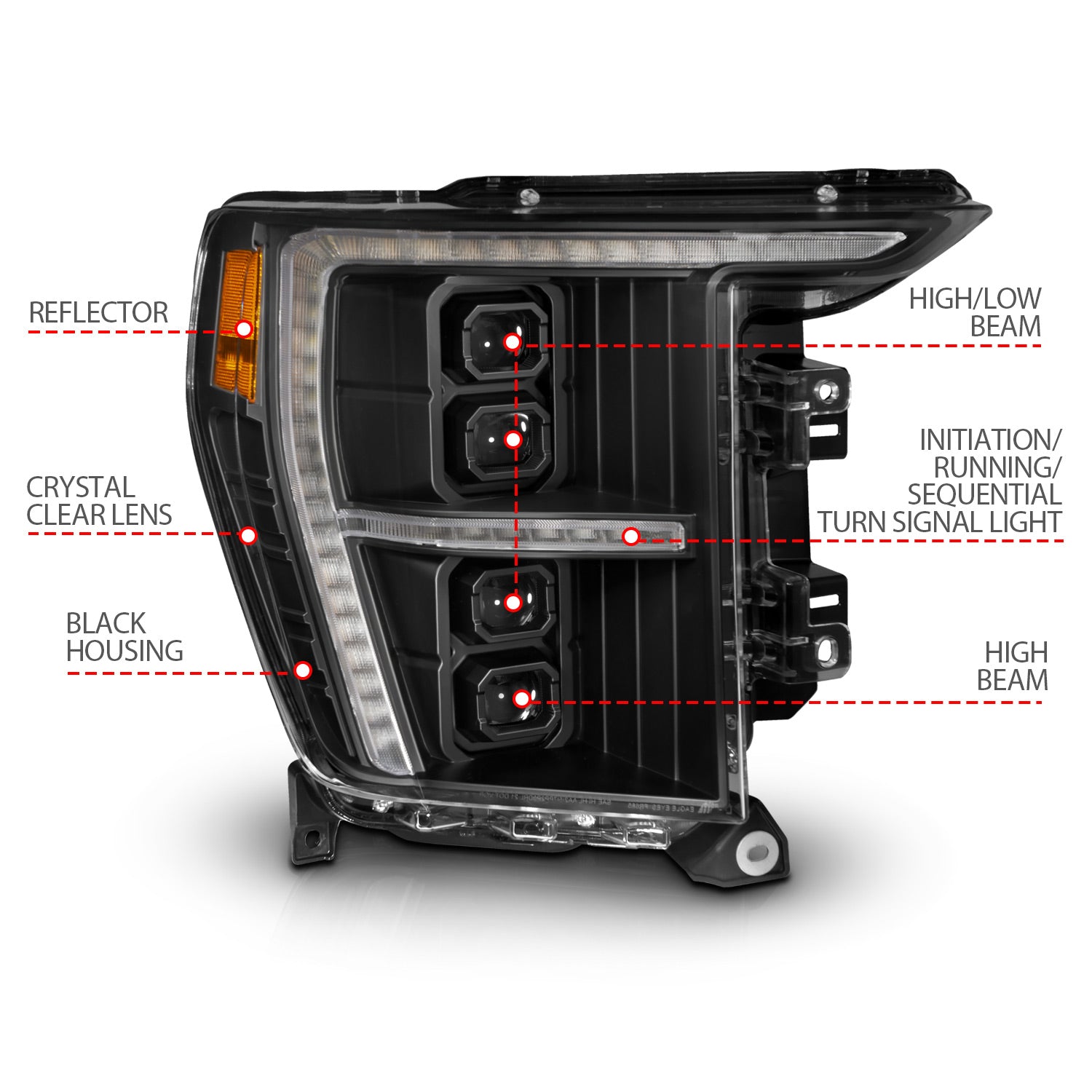 ANZO USA 111593X-R - Z-SERIES FULL LED PROJECTOR HEADLIGHTS PASSENGER SIDE 4