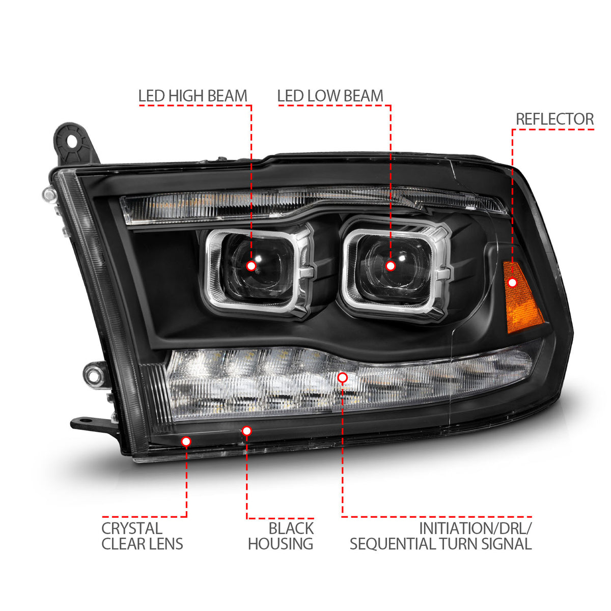 ANZO USA 111595 - LED Projector Headlight 4