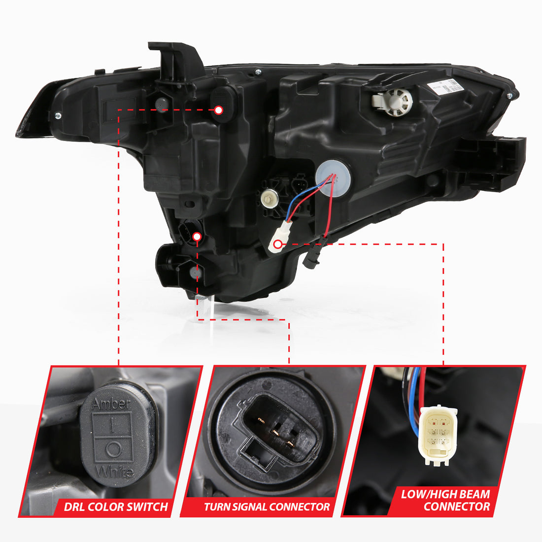 ANZO USA NA ANZO USA 111599X-L - Z-SERIES FULL LED PROJECTOR HEADLIGHTS DRIVER SIDE