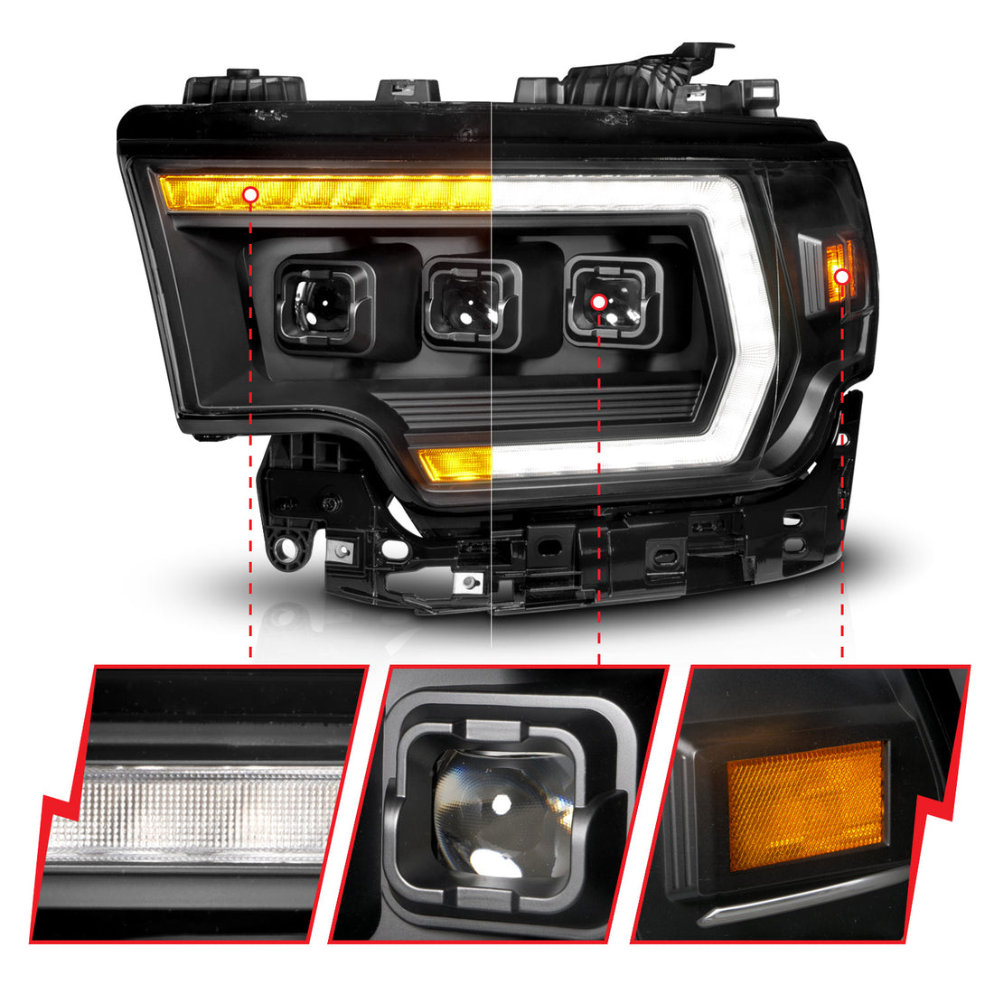 ANZO USA 111601X-L - LED Projector Headlight 3