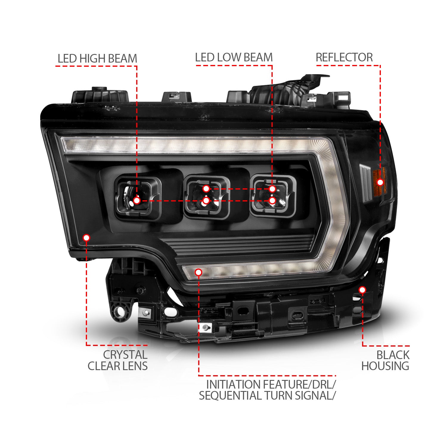 ANZO USA 111601X-L - LED Projector Headlight