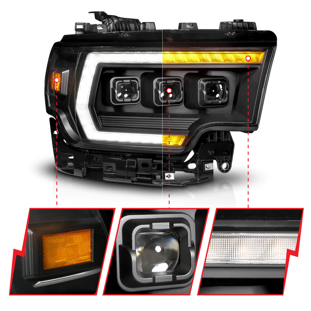 ANZO USA 111601X-R - LED Projector Headlight 3