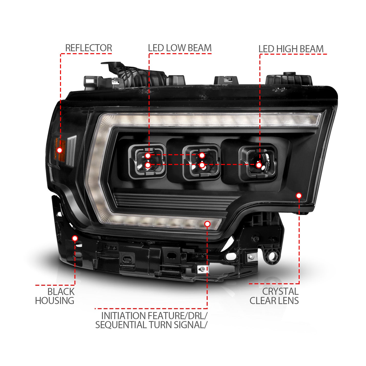 ANZO USA 111601X-R - LED Projector Headlight 4