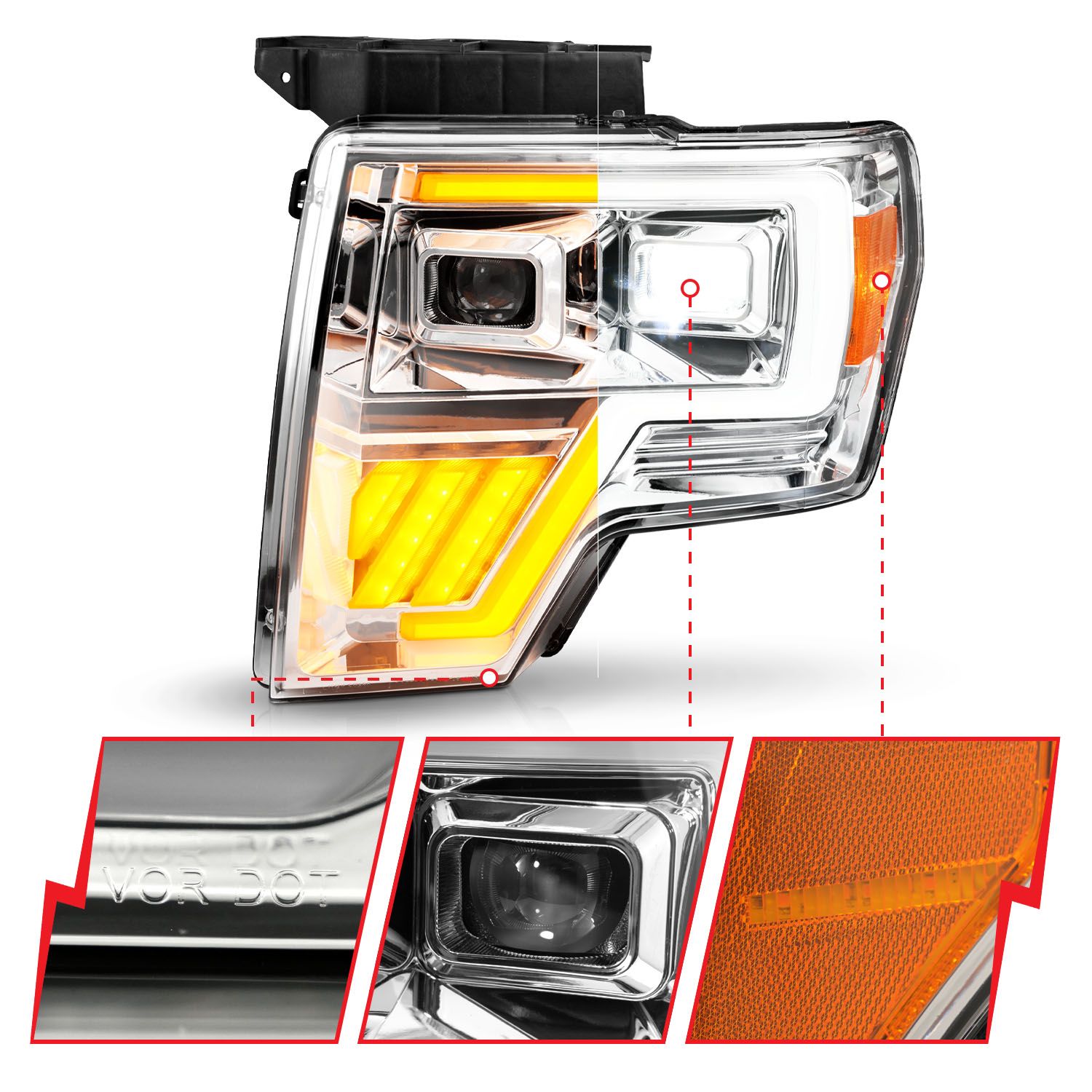 ANZO USA 111607 - LED Projector Headlight 3