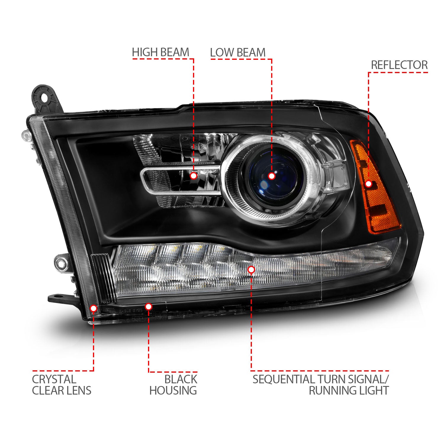 ANZO USA 111609 - Headlight Assembly