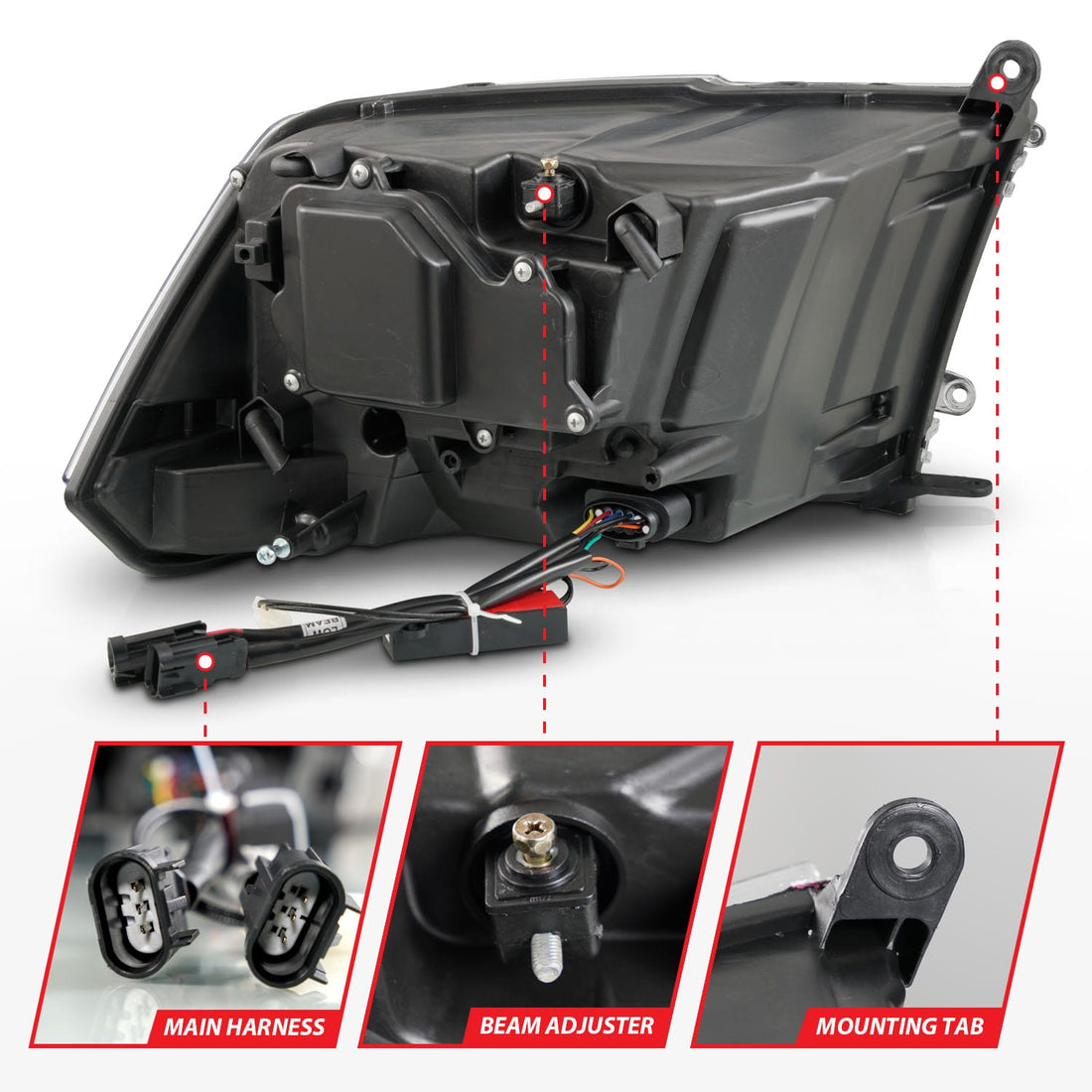 ANZO USA ANZO USA 111609 Headlight Assembly