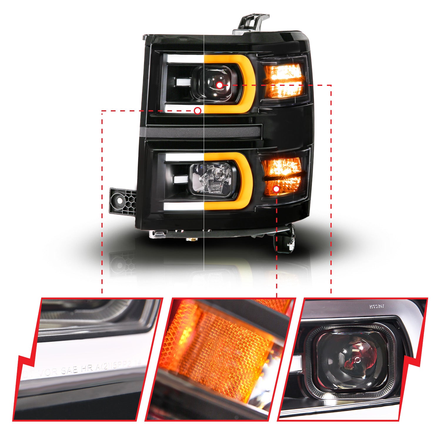 ANZO USA 111617 - Headlight Assembly