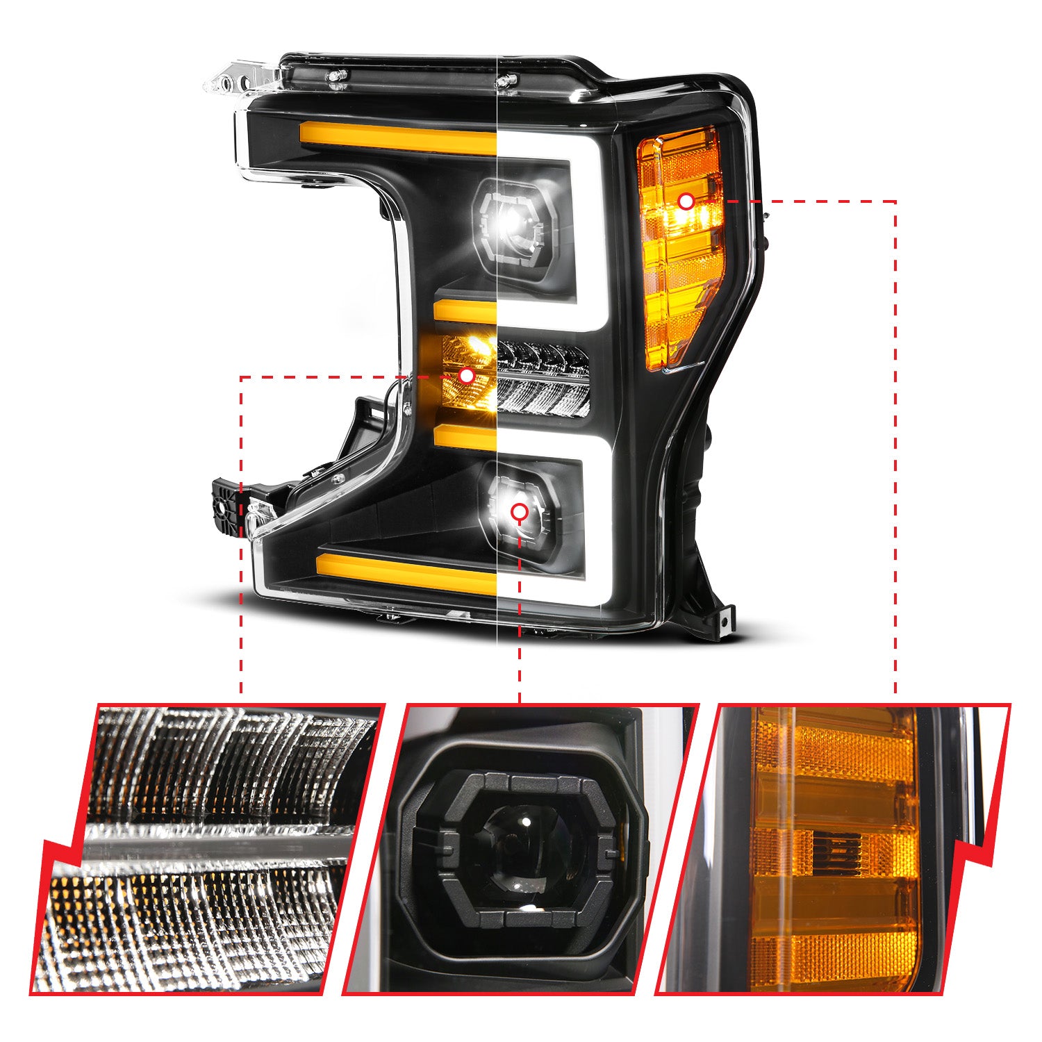 ANZO USA 111620X-L - LED Projector Headlight 2
