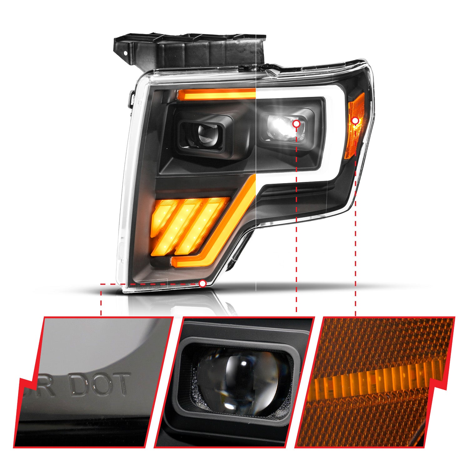 ANZO USA 111629A - Headlight Assembly