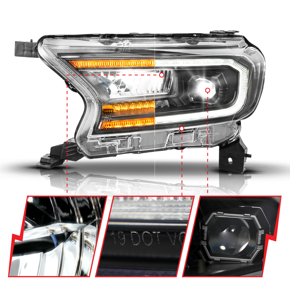 ANZO USA 111632A - LED Projector Headlight 5