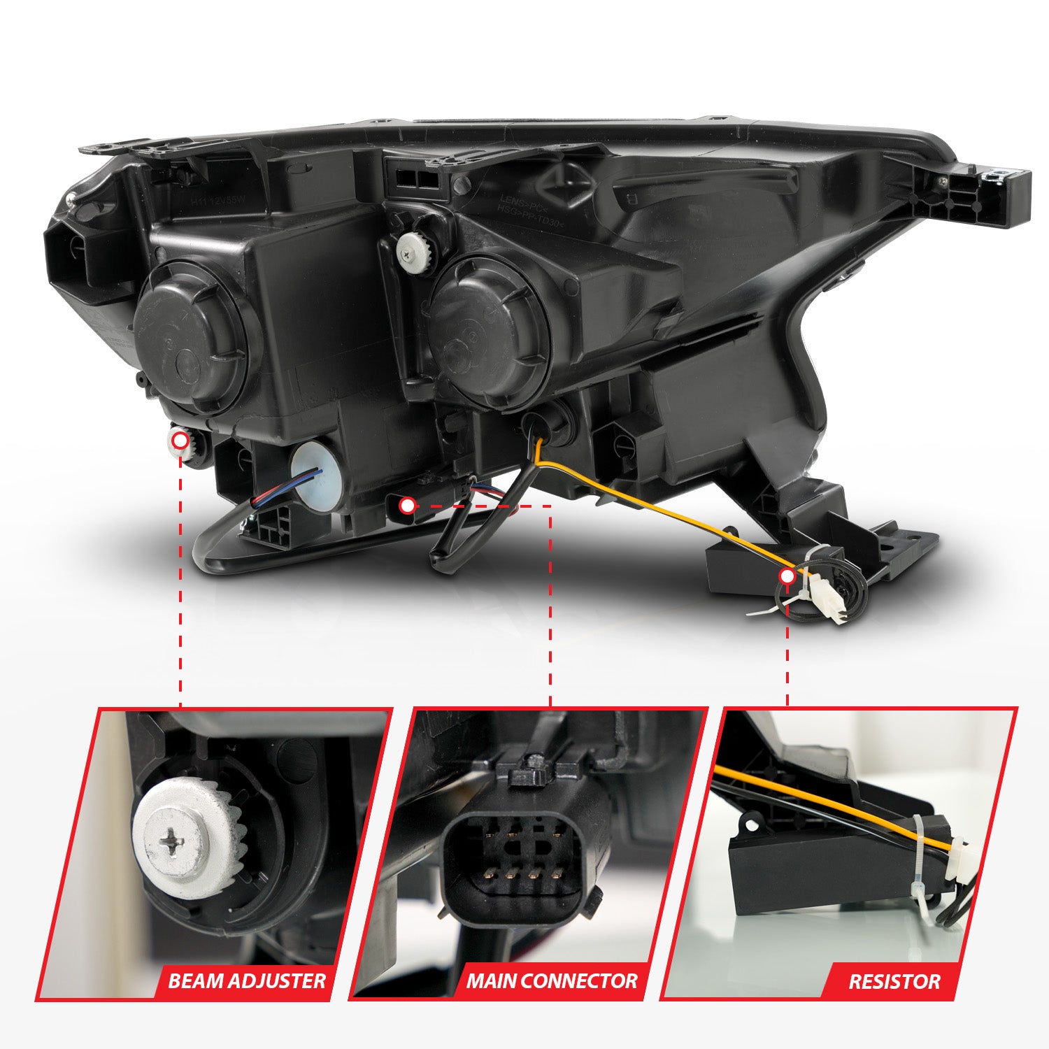 ANZO USA 111633A - LED Projector Headlight 5