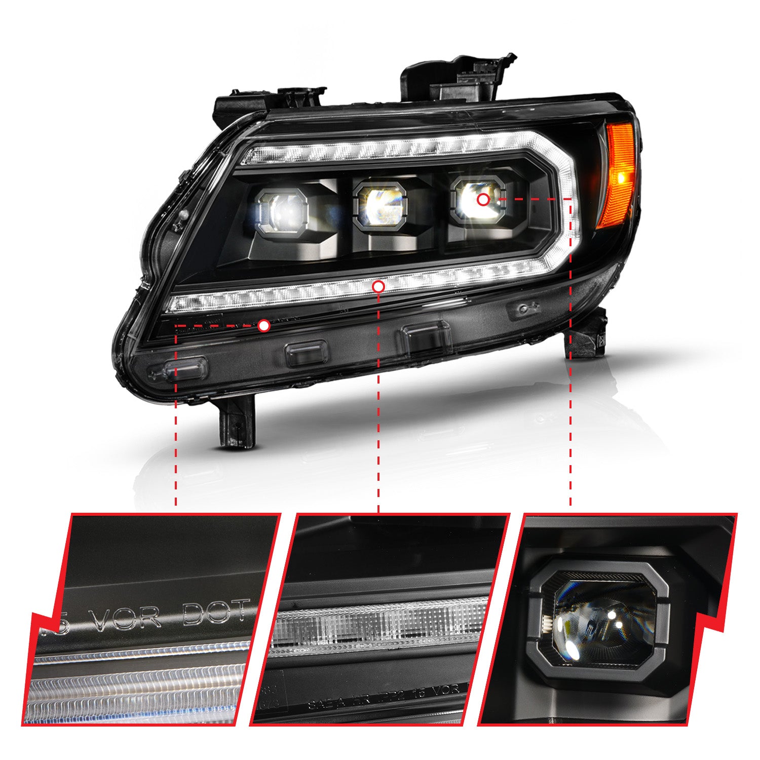 ANZO USA 111634 - LED Projector Headlight 3