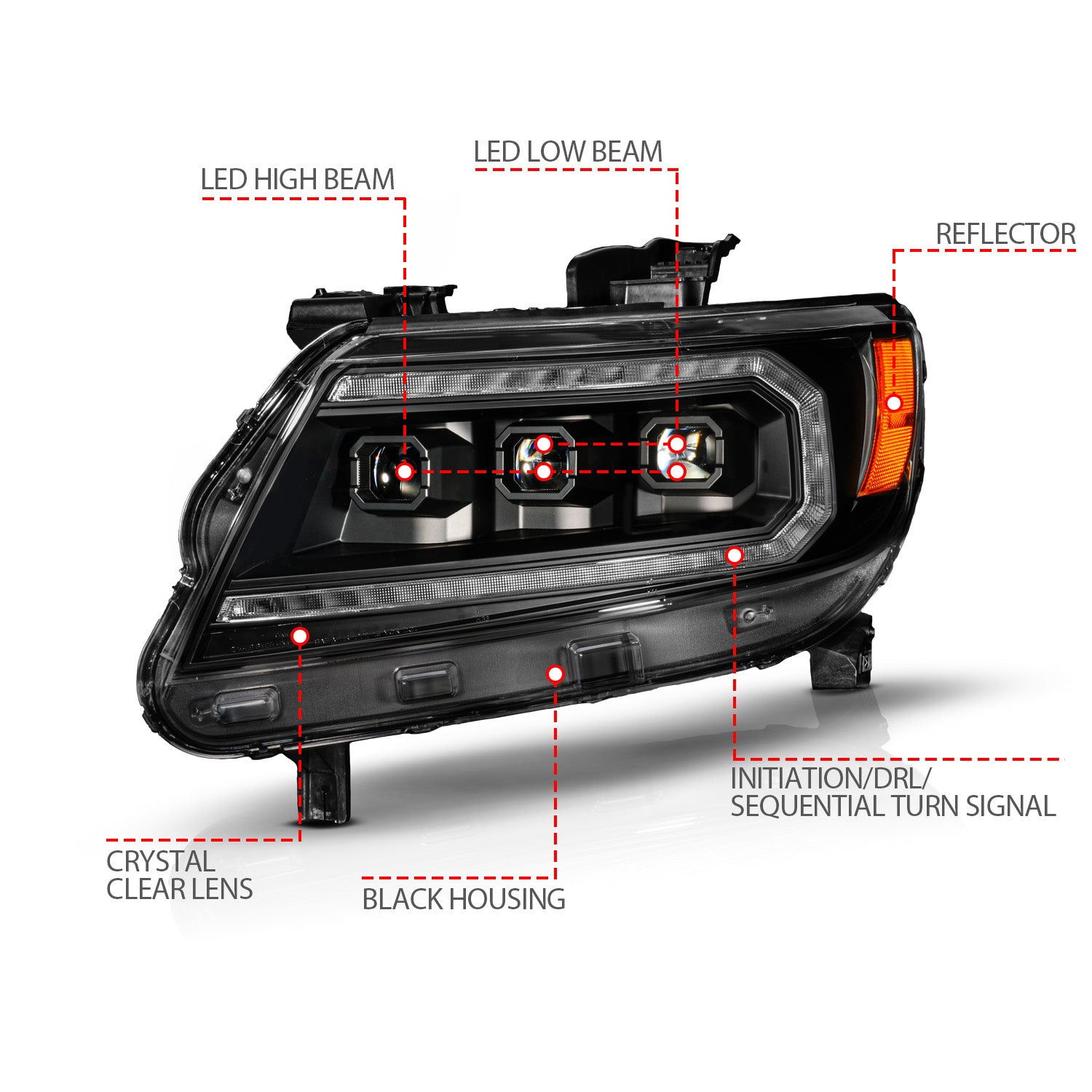 ANZO USA 111634 - LED Projector Headlight 4