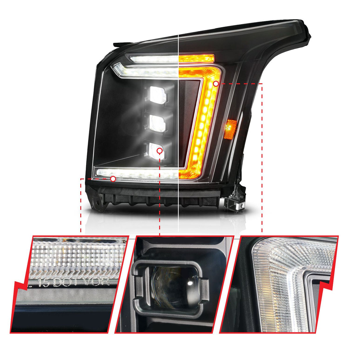ANZO USA 111635X-R - LED Projector Headlight 2