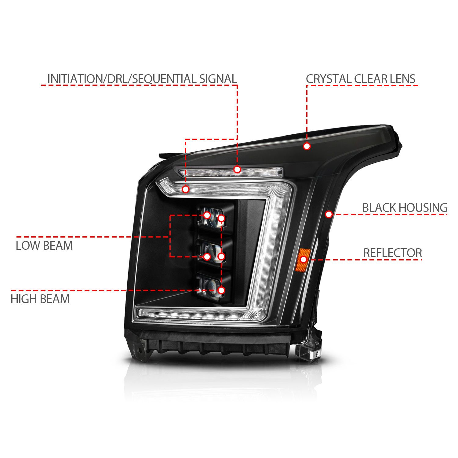 ANZO USA 111635X-R - LED Projector Headlight 3