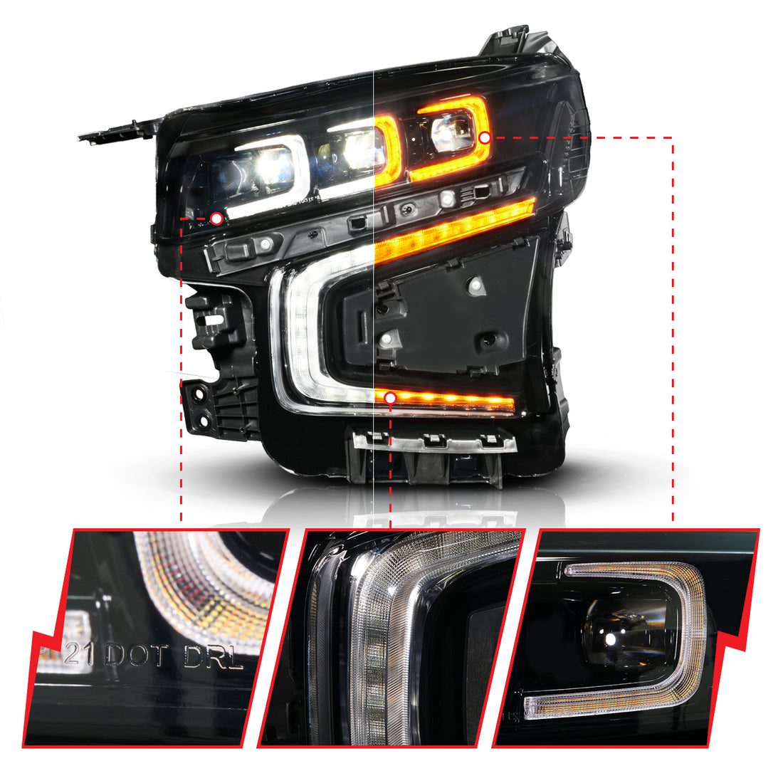 ANZO USA 111636X-L - LED Projector Headlight