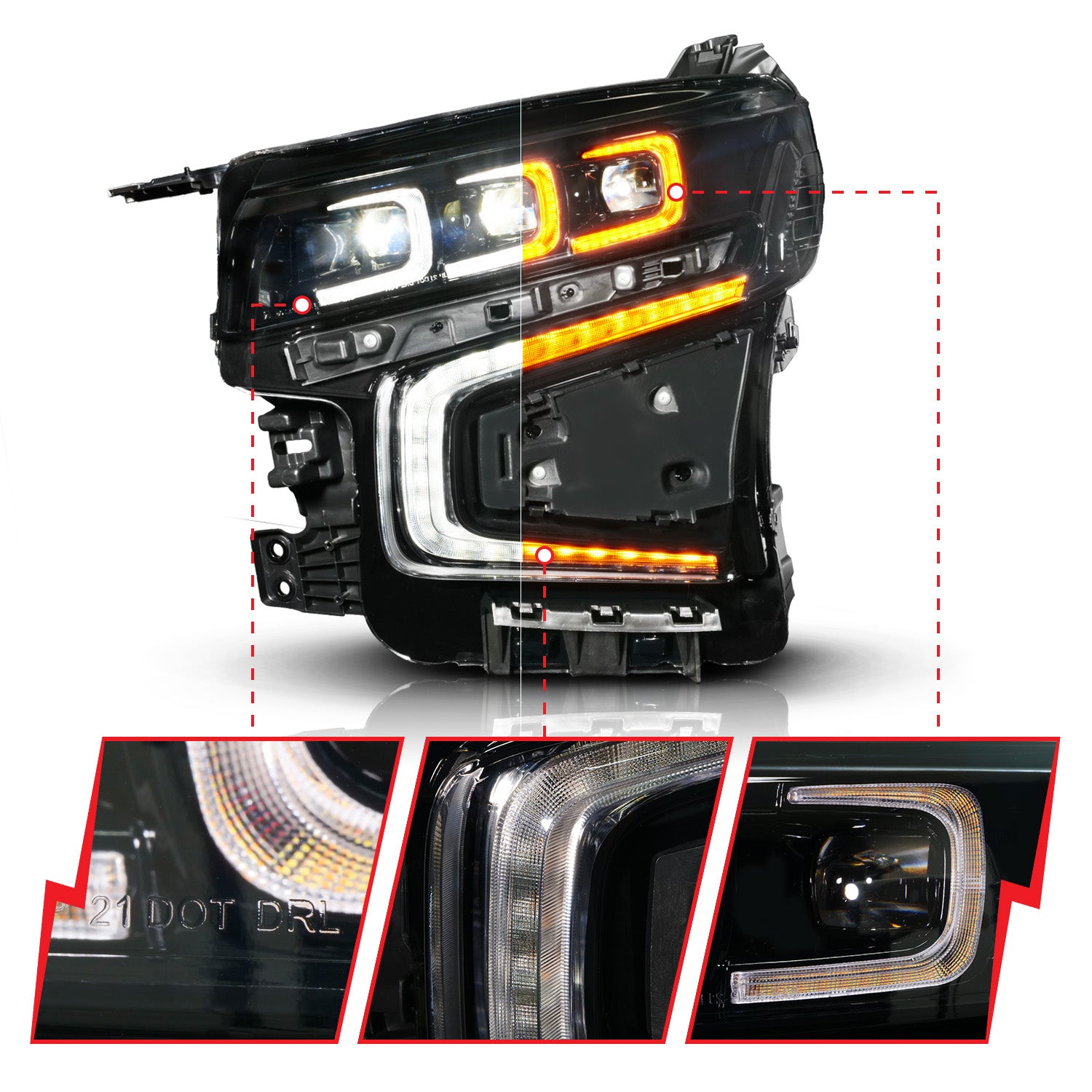 ANZO USA 111636X-L - LED Projector Headlight