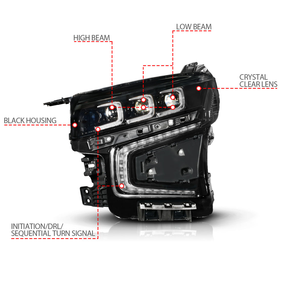 ANZO USA 111636X-L - LED Projector Headlight 3