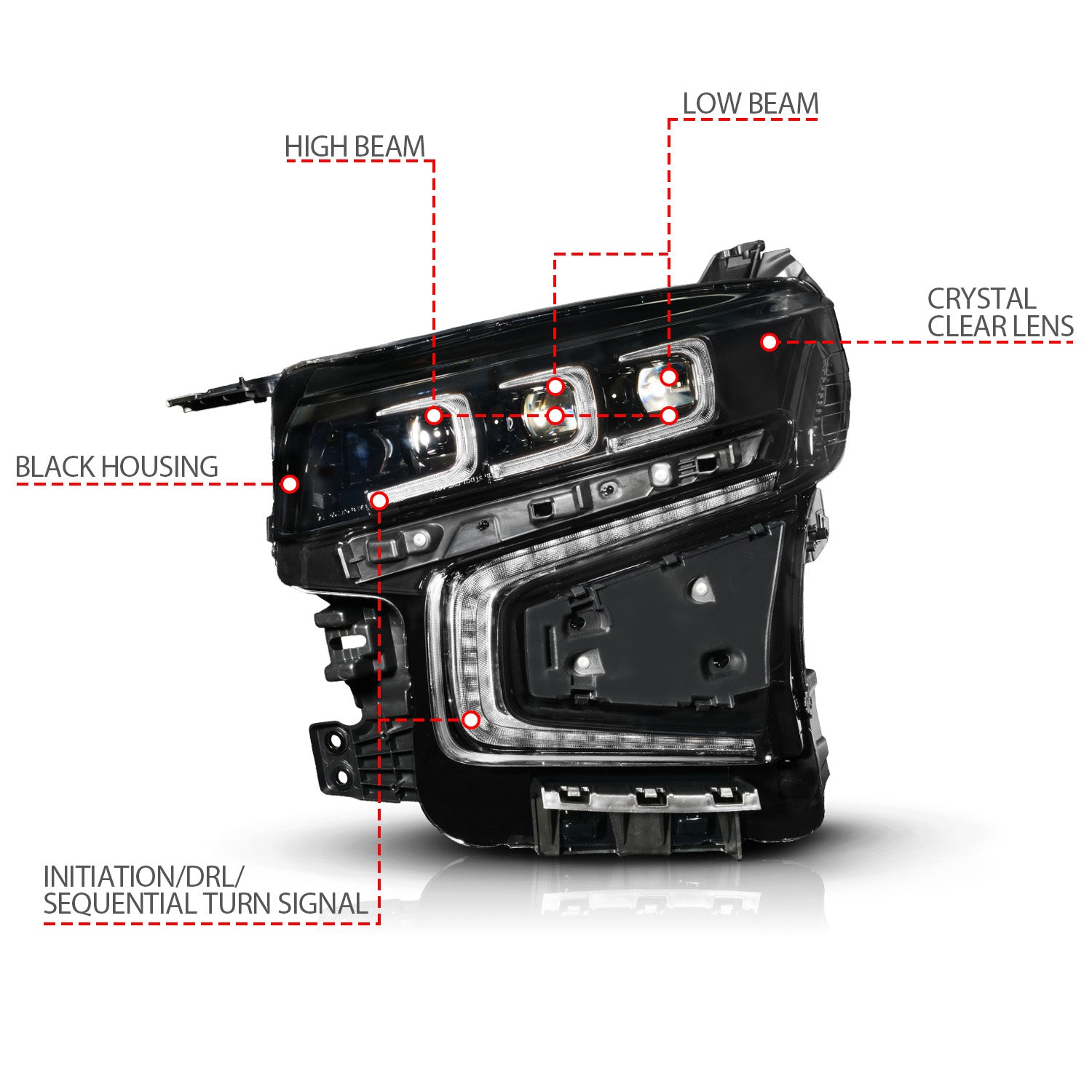 ANZO USA 111636X-L - LED Projector Headlight