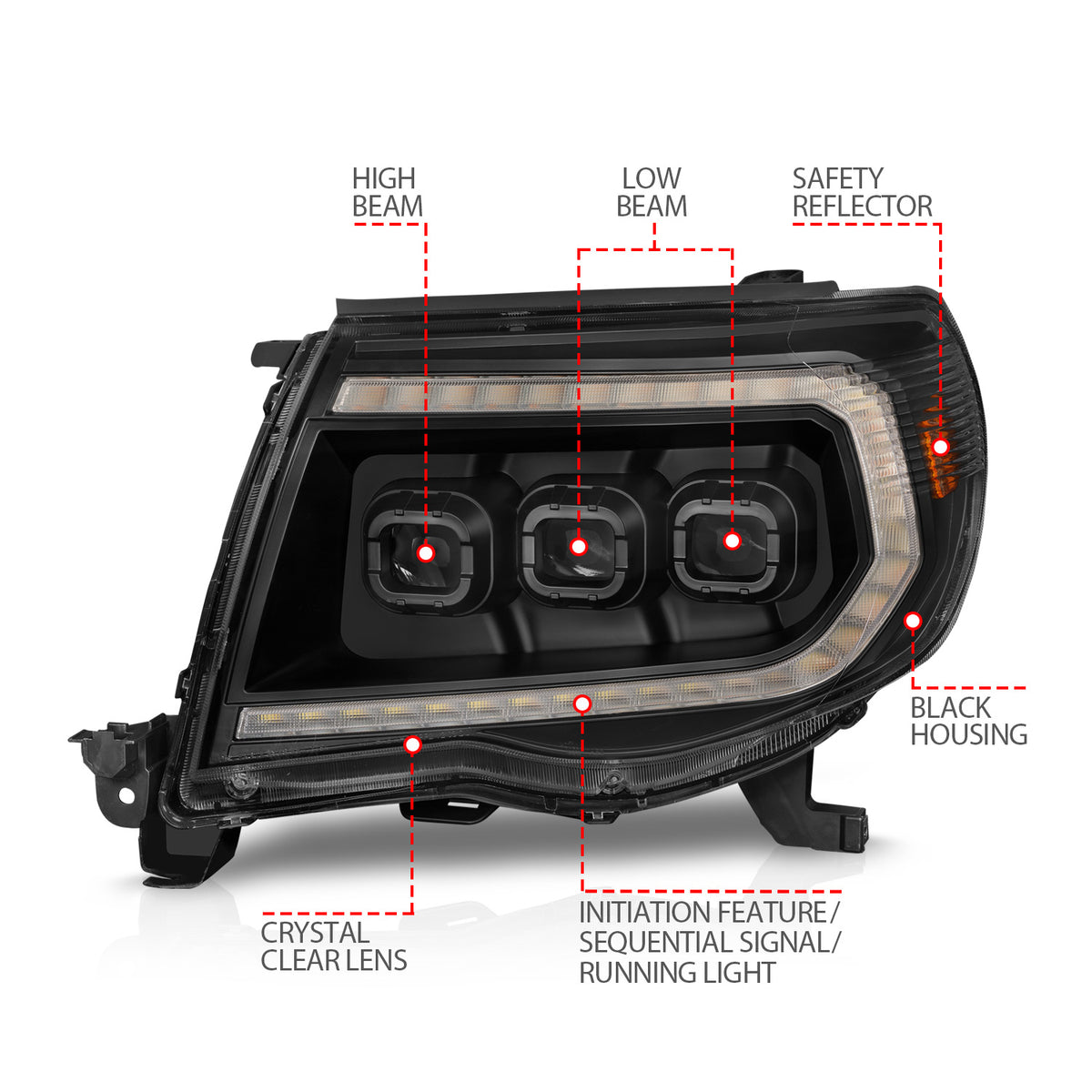 ANZO USA 111640A - Headlight Assembly