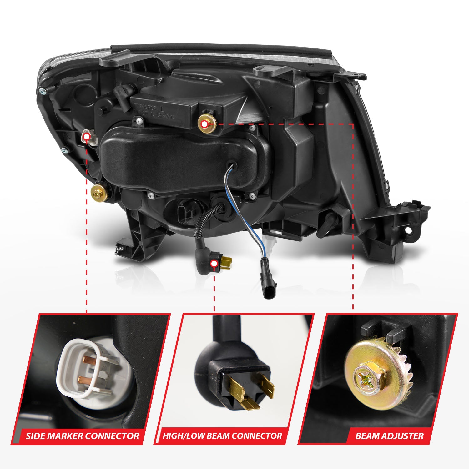 ANZO USA 111640A - Headlight Assembly
