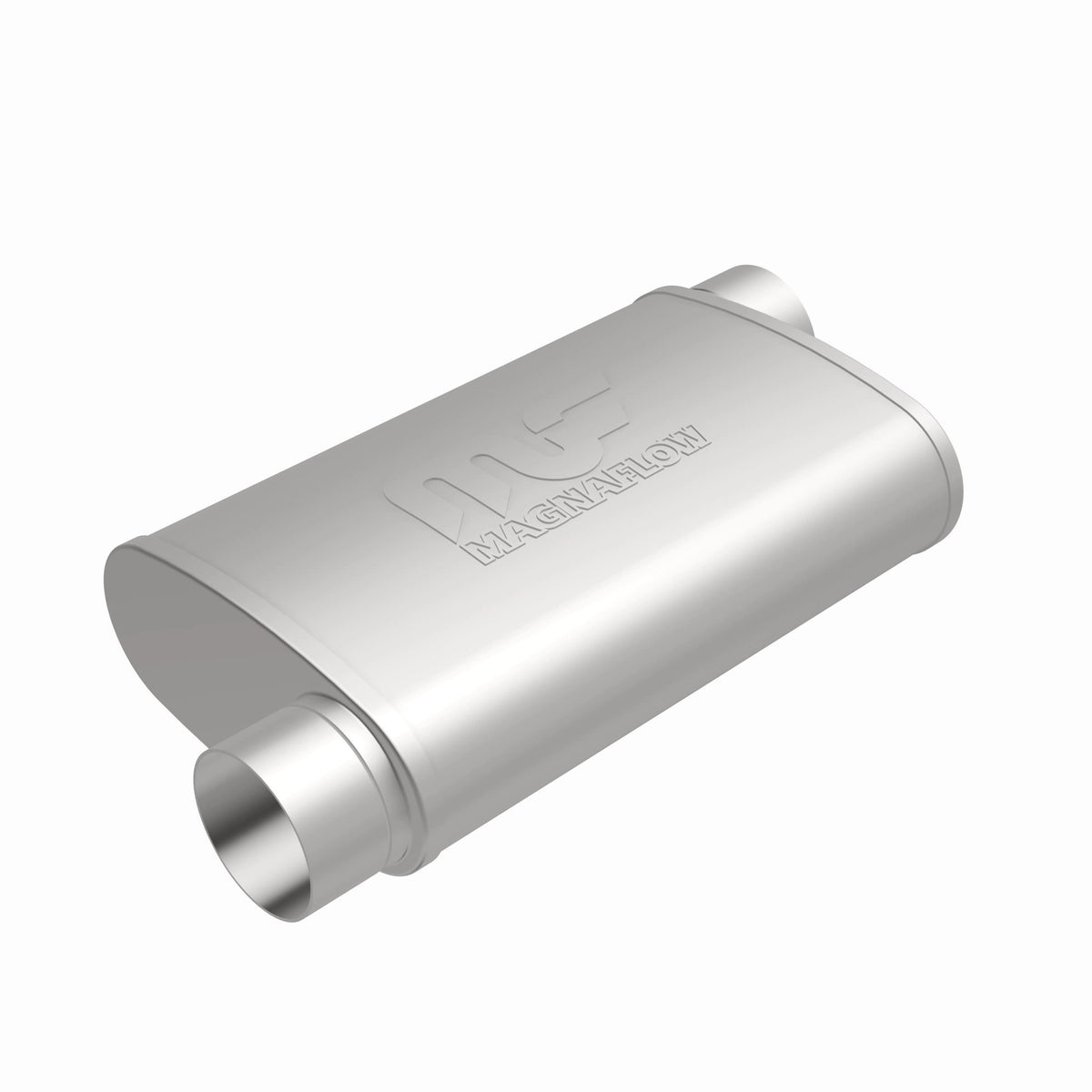 MagnaFlow Exhaust Products 11239 - Straight-Through Performance Muffler; 3in. Offset/Offset; 4x14x9 Body 3