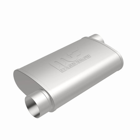 MagnaFlow Exhaust Products 11239 - Straight-Through Performance Muffler; 3in. Offset/Offset; 4x14x9 Body 3