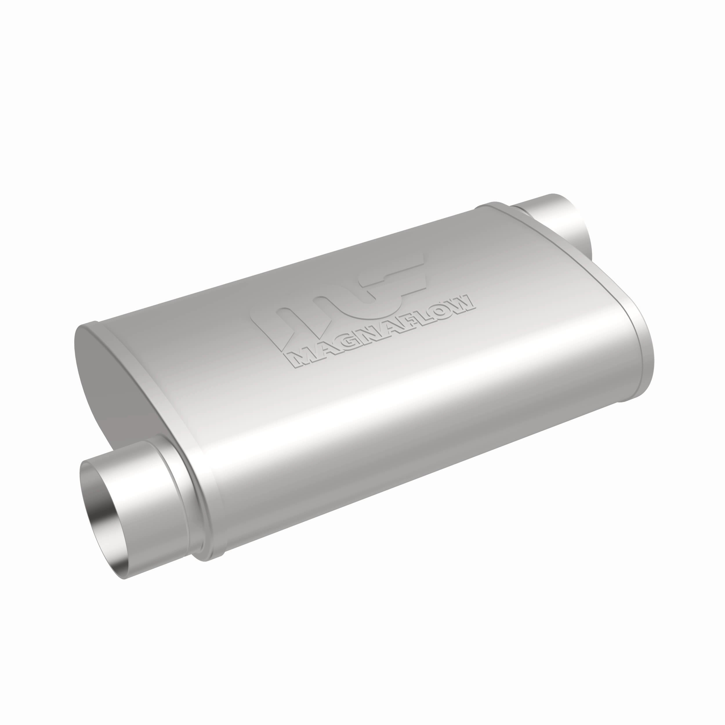 MagnaFlow Exhaust Products 11239 - Straight-Through Performance Muffler; 3in. Offset/Offset; 4x14x9 Body 5