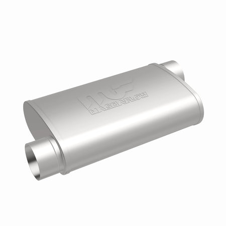 MagnaFlow Exhaust Products 11239 - Straight-Through Performance Muffler; 3in. Offset/Offset; 4x14x9 Body 5